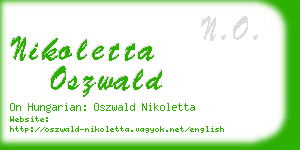 nikoletta oszwald business card